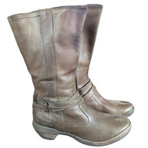 Merrell Brown /Tan Leather "Brindle" Women's Zip Up Boots - Size 8.5